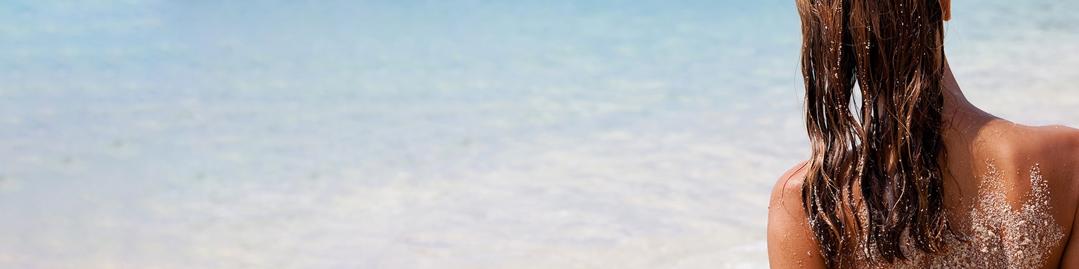 Hair exposed to the sun