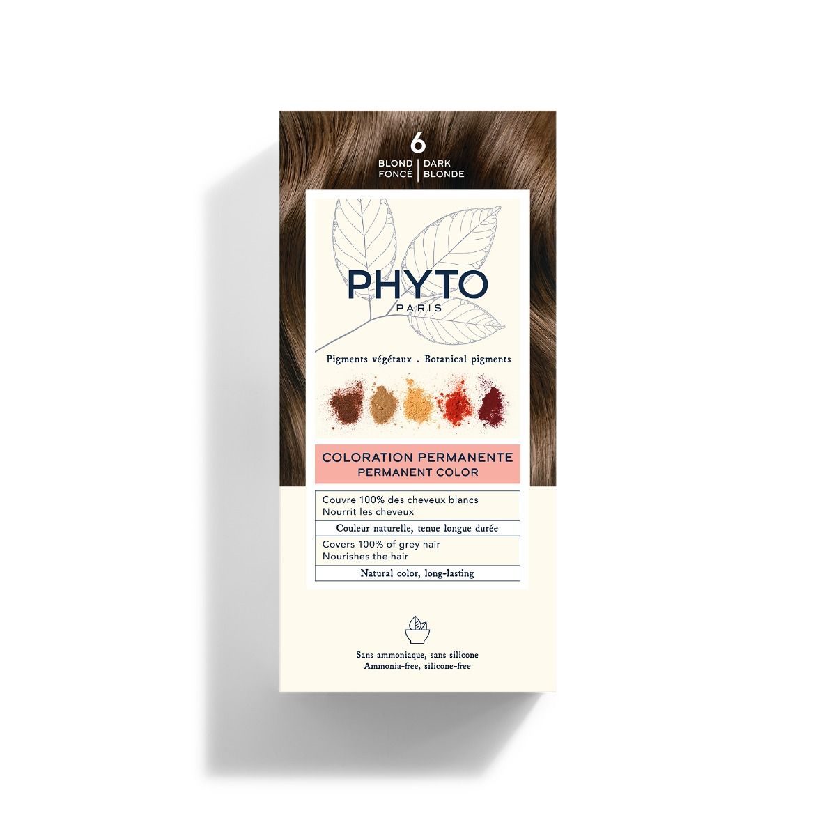 PHYTO COLORATION 6 Dunkelblond